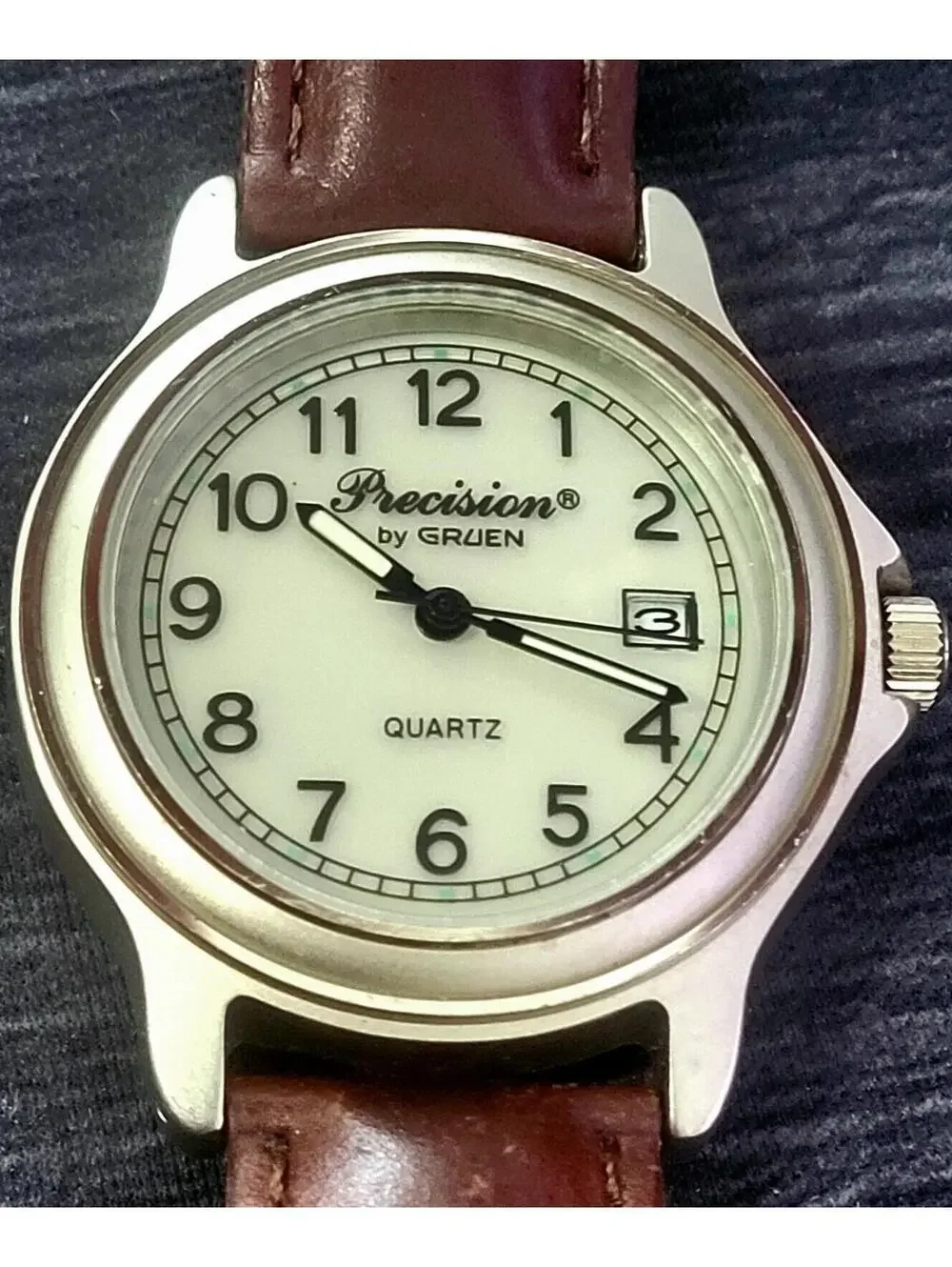 Very Rare Condition Gruen Glow‎ Dial Mens Field Flieger Watch